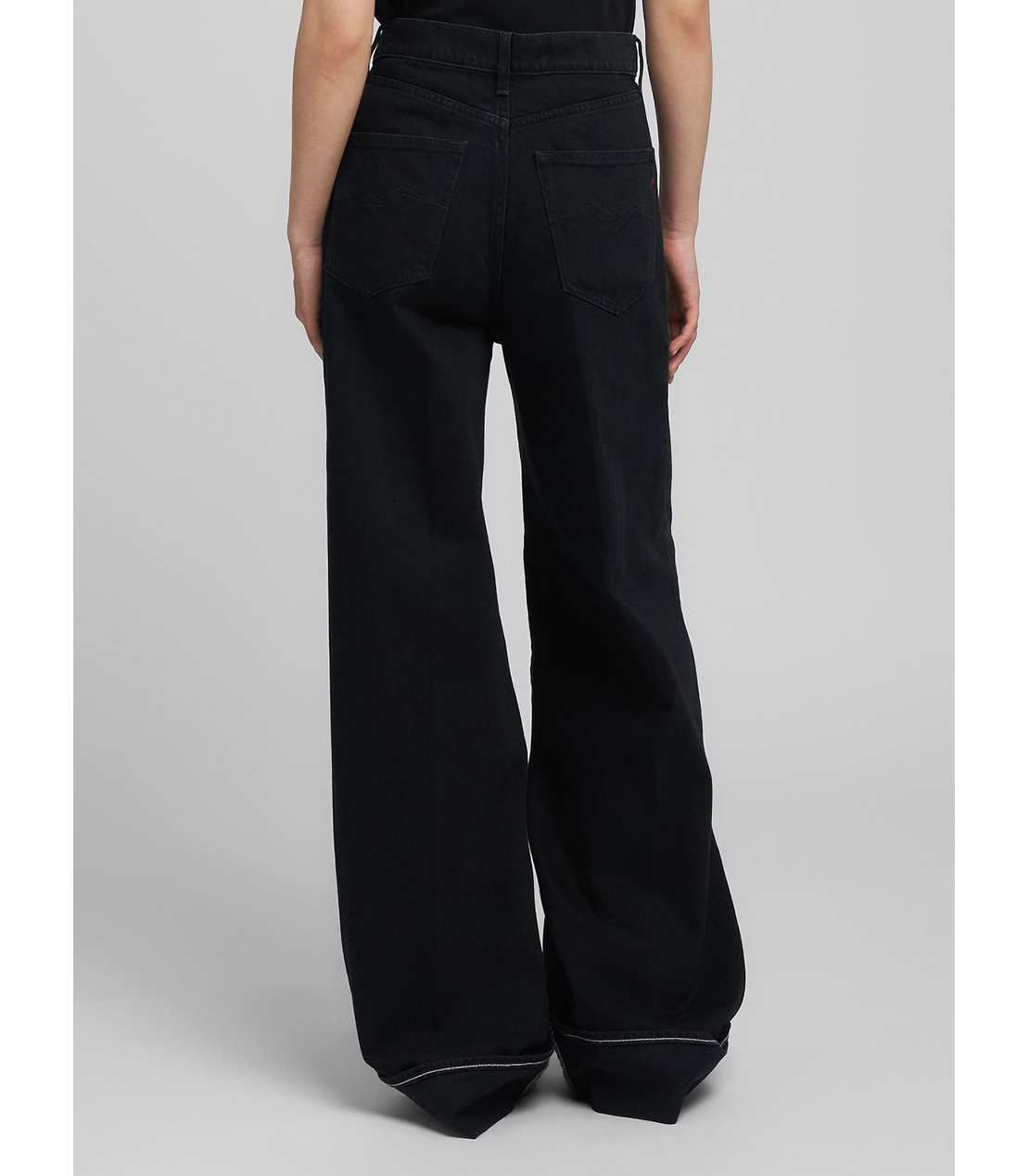 ワイドレッグNALAJAブラックオーバーダイデニム 詳細画像 ブラック 3